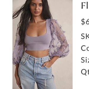 Free People Flutter By Crop - Frosted Lilac